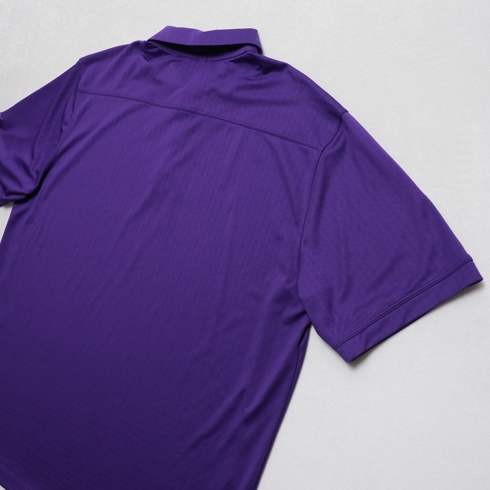 Nike Golf Dri-FIT Polo Shirt Mens Large Purple Swoosh Performance Golf - Picture 15 of 15